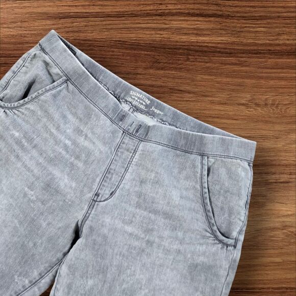 LEVI'S Gray Distressed Look Soft Cuffed Jogger Pants Plus Size - Picture 2 of 7